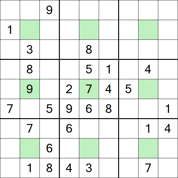 Center Dot Sudoku - Hard