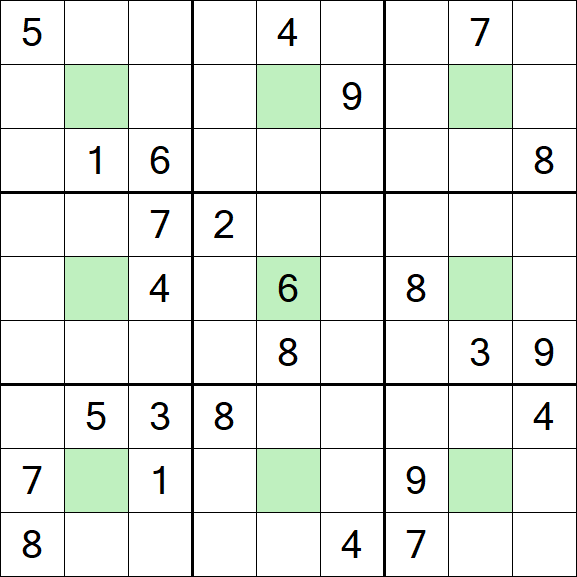 Center Dot Sudoku - Hard