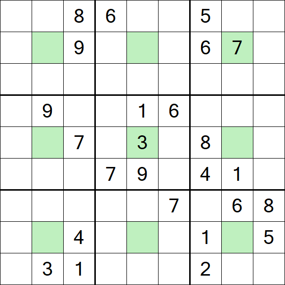 Center Dot Sudoku - Hard