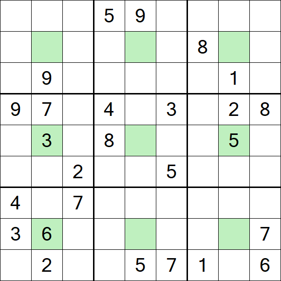 Center Dot Sudoku - Hard