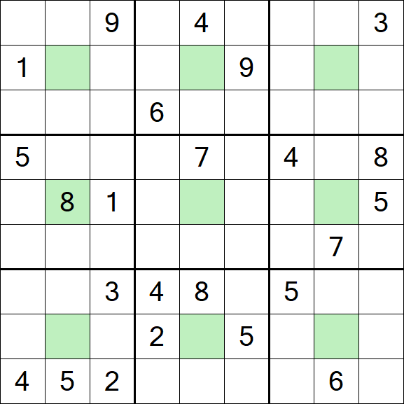 Center Dot Sudoku - Hard