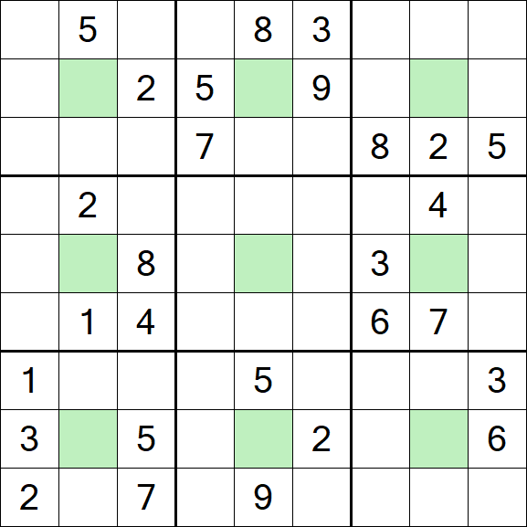 Center Dot Sudoku - Hard