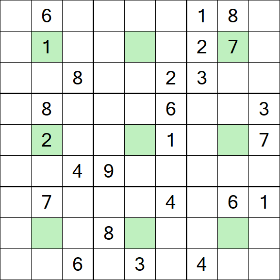 Center Dot Sudoku - Schwierig