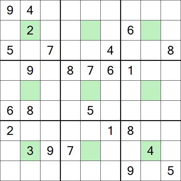 Center Dot Sudoku - Hard