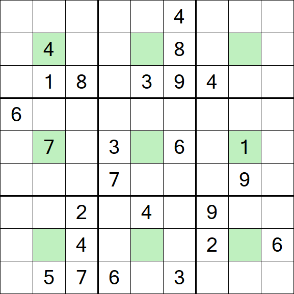 Center Dot Sudoku - Hard