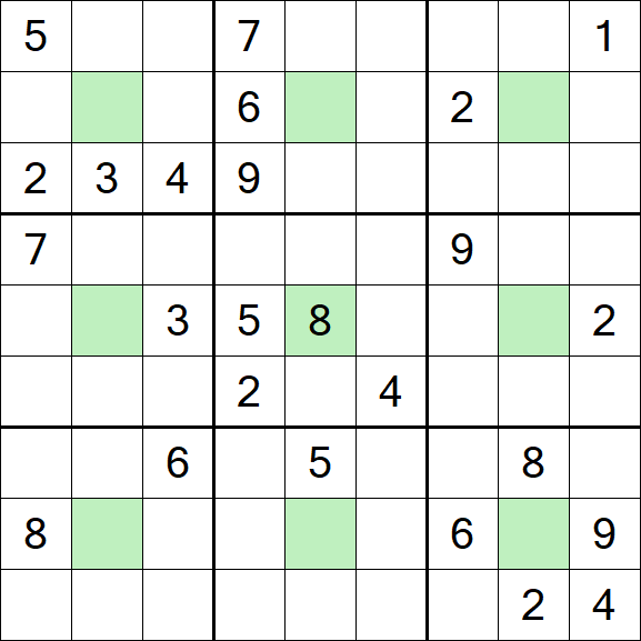 Center Dot Sudoku - Hard