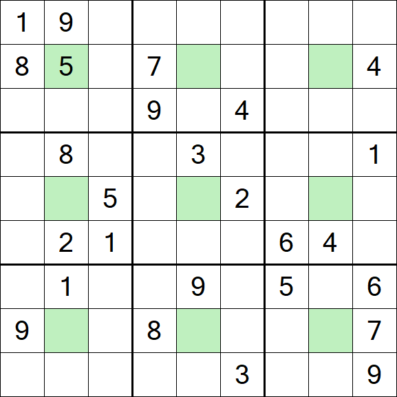 Center Dot Sudoku - Hard