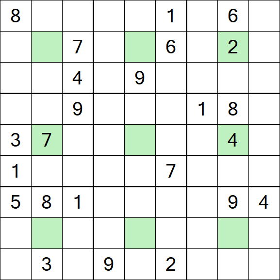 Center Dot Sudoku - Hard