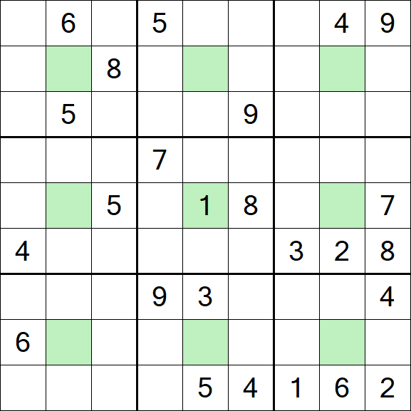 Center Dot Sudoku - Schwierig