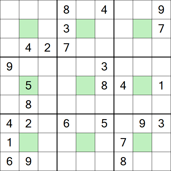 Center Dot Sudoku - Schwierig
