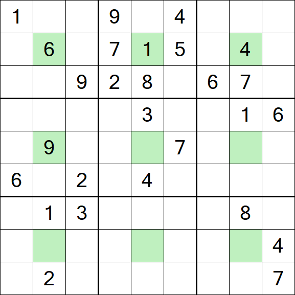 Center Dot Sudoku - Hard