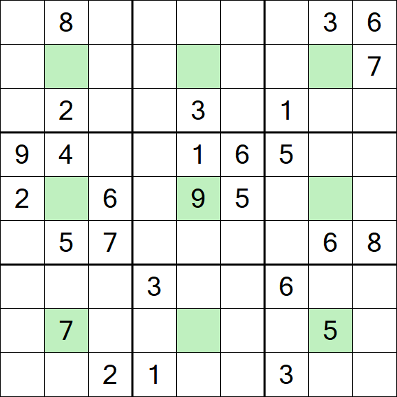 Center Dot Sudoku - Hard