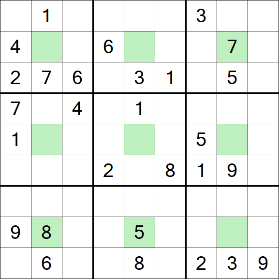 Center Dot Sudoku - Hard