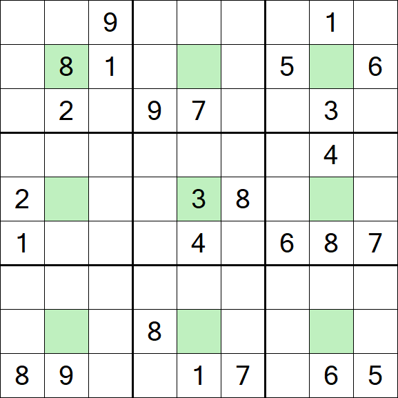Center Dot Sudoku - Hard