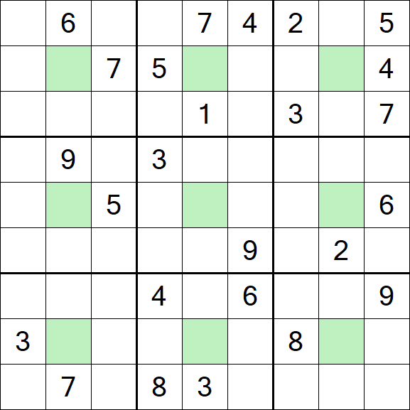 Center Dot Sudoku - Hard