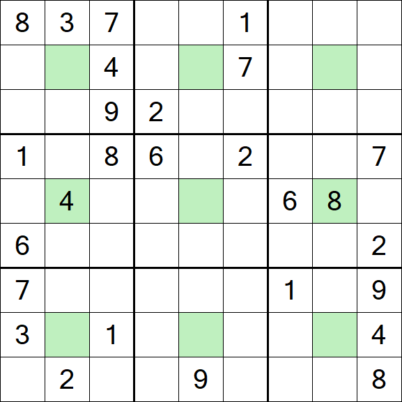 Center Dot Sudoku - Schwierig