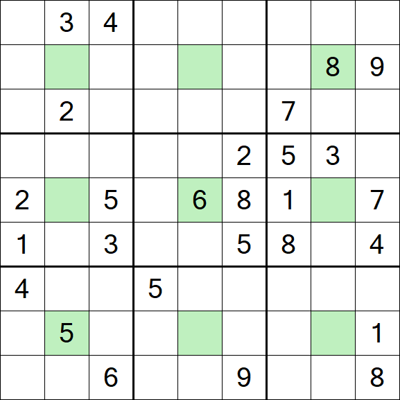 Center Dot Sudoku - Schwierig