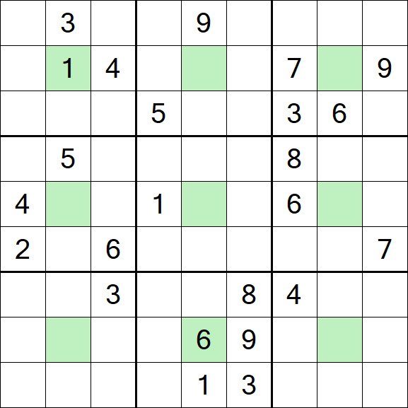 Center Dot Sudoku - Difficile