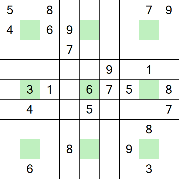Center Dot Sudoku - Hard