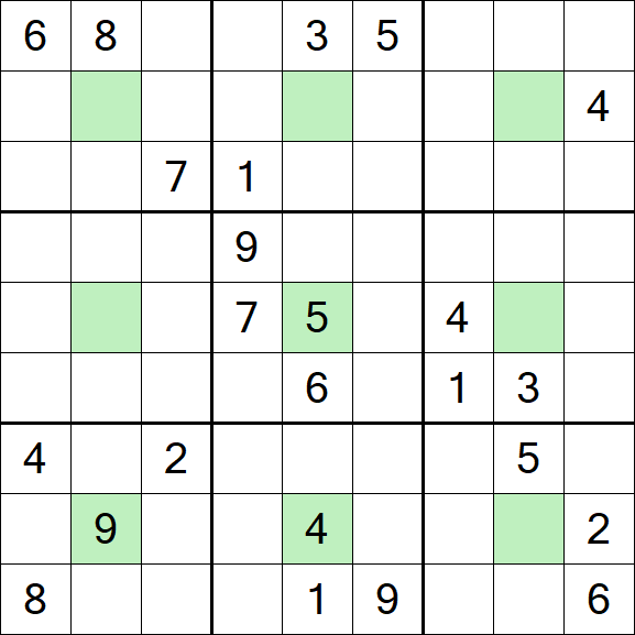 Center Dot Sudoku - Hard