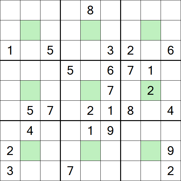 Center Dot Sudoku - Hard