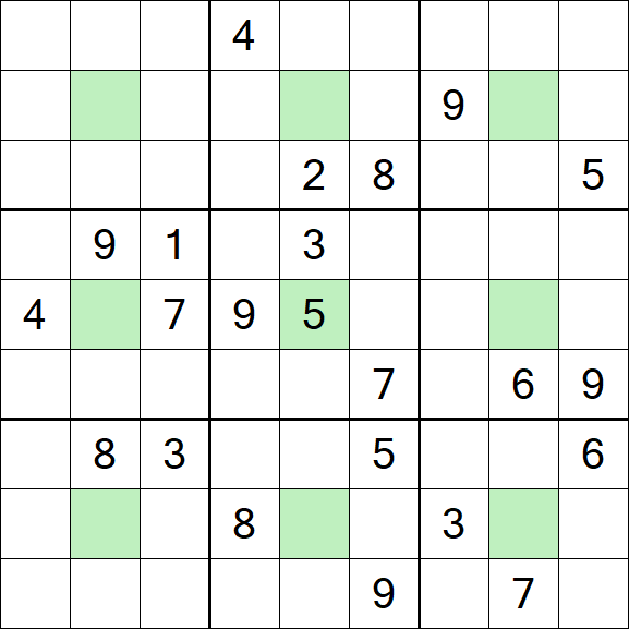 Center Dot Sudoku - Hard