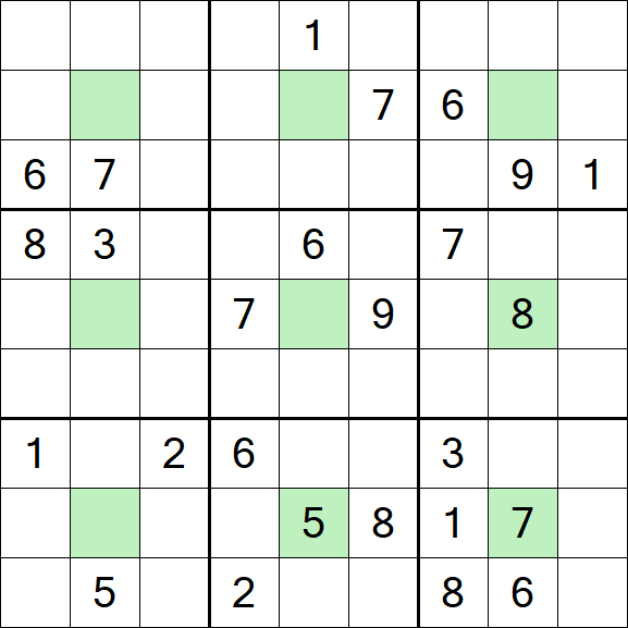 Center Dot Sudoku - Hard