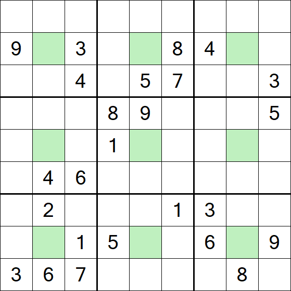 Center Dot Sudoku - Hard