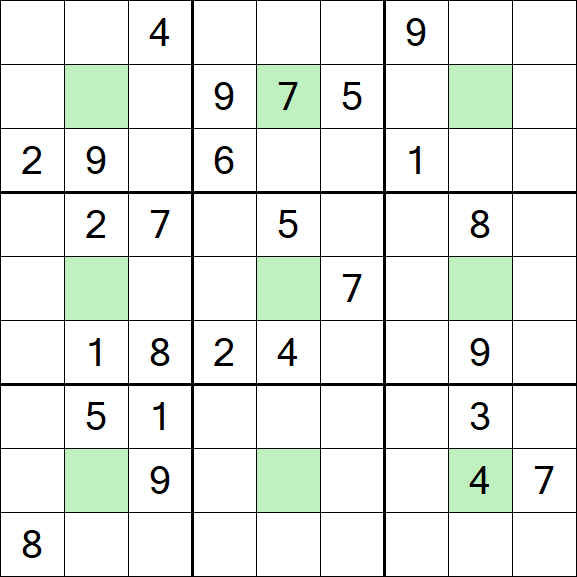 Center Dot Sudoku - Hard