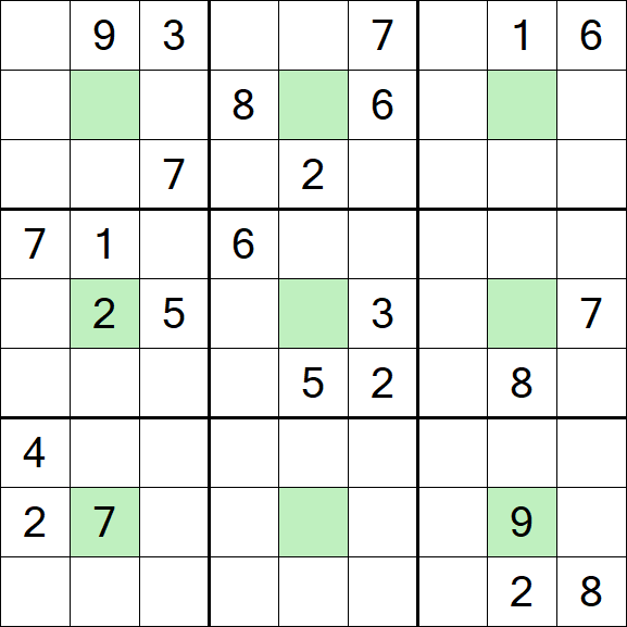 Center Dot Sudoku - Hard