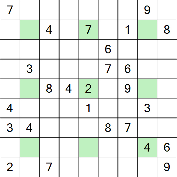 Center Dot Sudoku - Schwierig