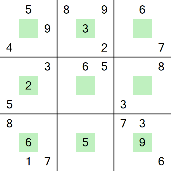 Center Dot Sudoku - Schwierig