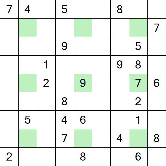 Center Dot Sudoku - Schwierig