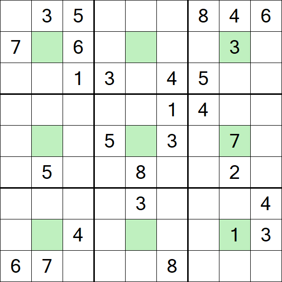 Center Dot Sudoku - Schwierig