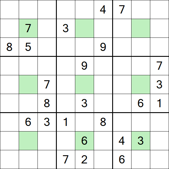 Center Dot Sudoku - Schwierig
