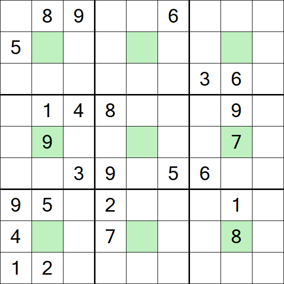Center Dot Sudoku - Schwierig