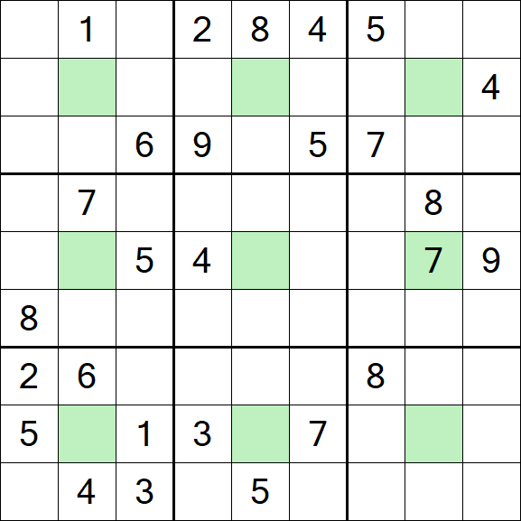 Center Dot Sudoku - Schwierig