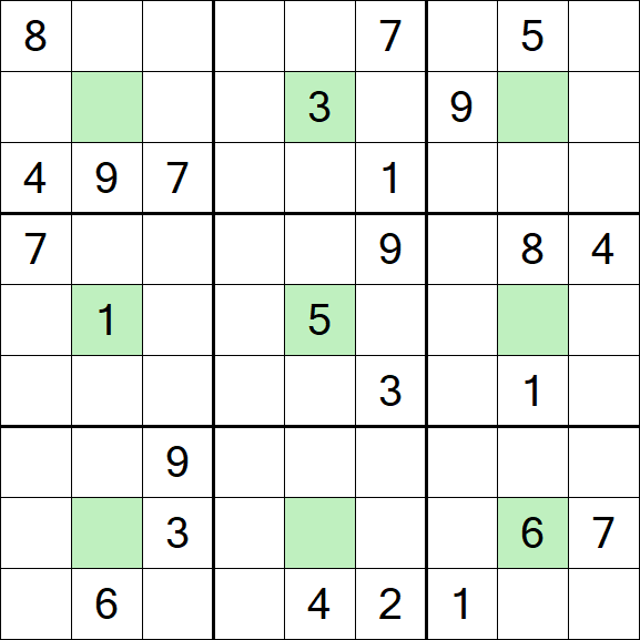 Center Dot Sudoku - Schwierig