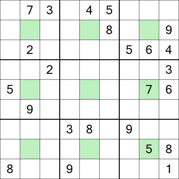 Center Dot Sudoku - Schwierig