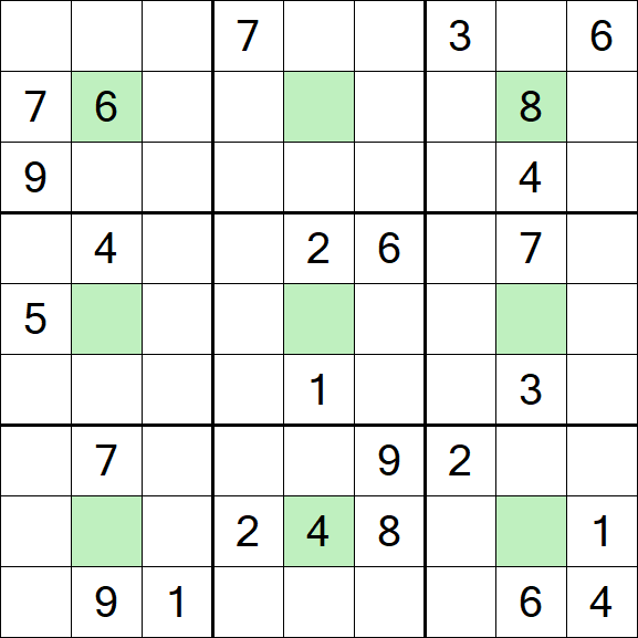 Center Dot Sudoku - Schwierig