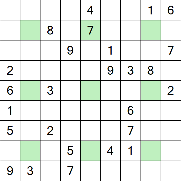 Center Dot Sudoku - Schwierig