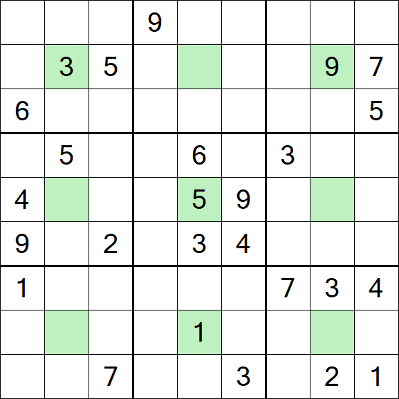 Center Dot Sudoku - Schwierig
