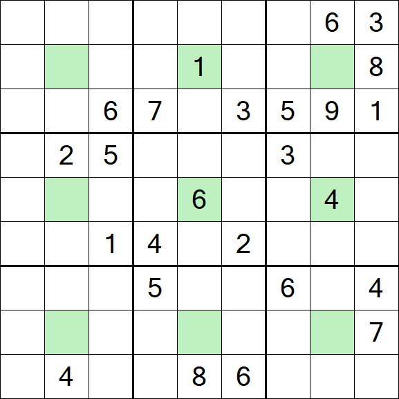 Center Dot Sudoku - Schwierig