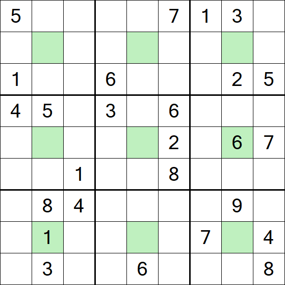 Center Dot Sudoku - Schwierig