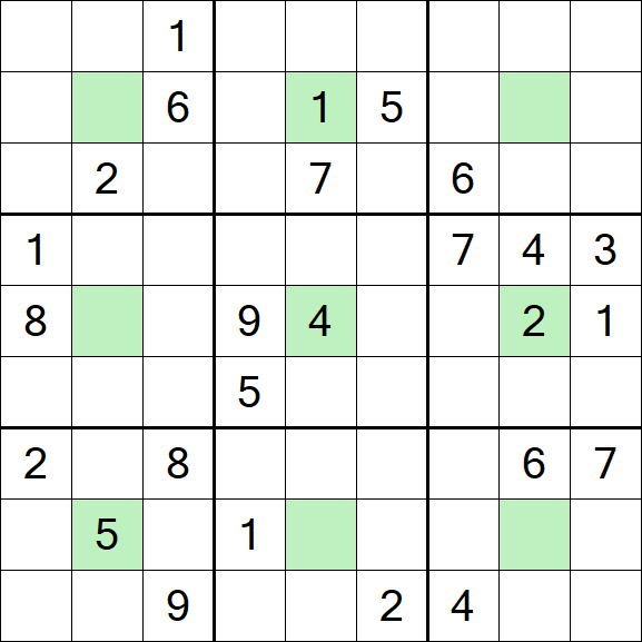 Center Dot Sudoku - Hard
