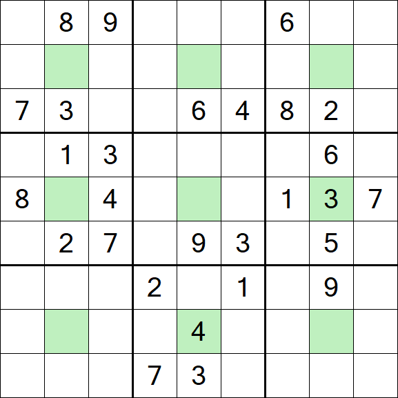 Center Dot Sudoku - Hard