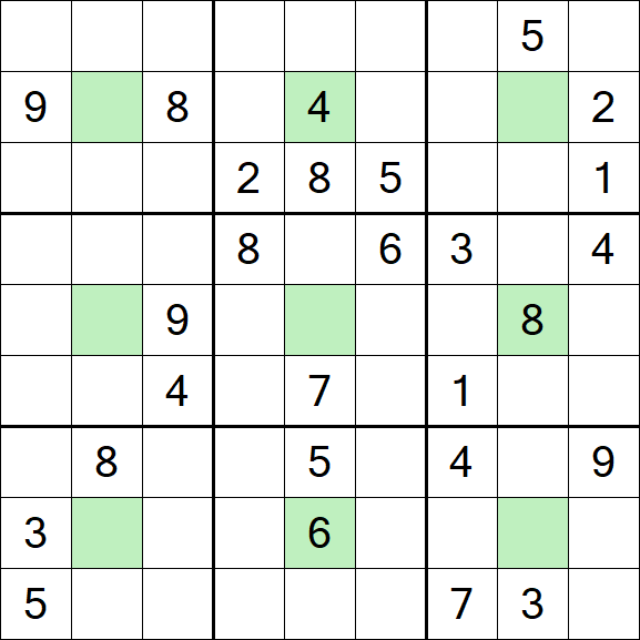 Center Dot Sudoku - Hard
