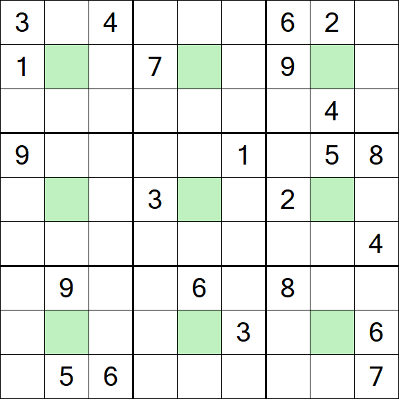 Center Dot Sudoku - Schwierig
