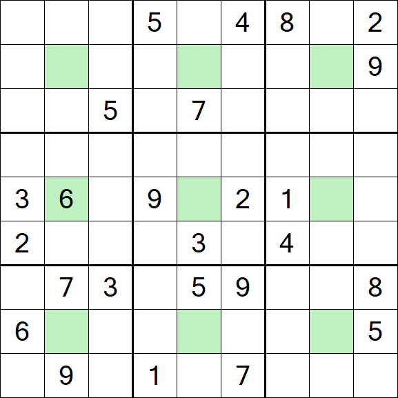 Center Dot Sudoku - Schwierig