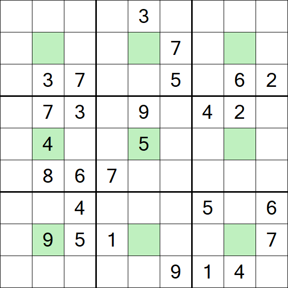 Center Dot Sudoku - Difficile